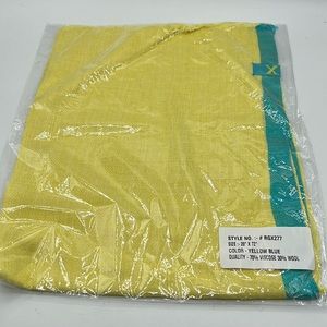 Robert Graham Scarf 20” x 72” Yellow/Blue